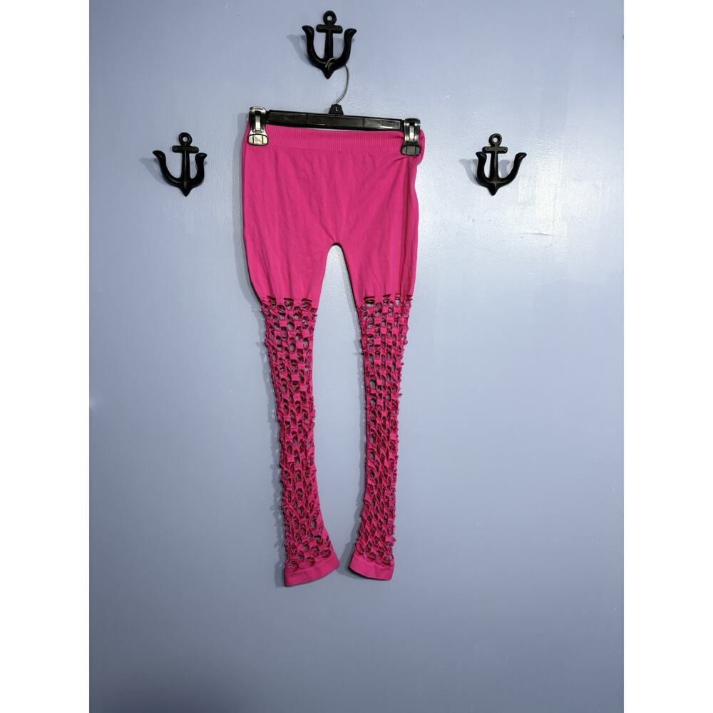 Fabric & Fabric Distressed Leggings Style 711 One Size Fuchsia